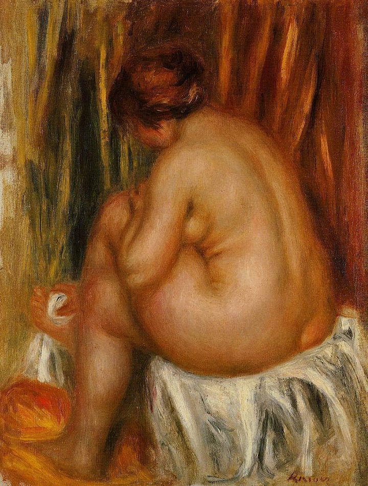 After Bathing (nude study) by Pierre-Auguste Renoir — hand-painted nude oil painting reproduction on canvas