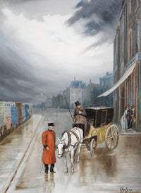 After Rain - Chelsea by Augustus Edwin Mulready — hand-painted cultural oil painting reproduction on canvas