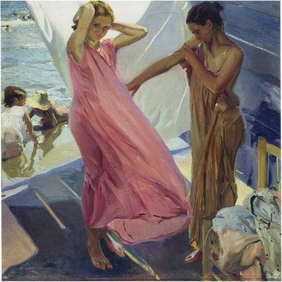 After the Bath, Valencia by Joaquín Sorolla — oil painting reproduction