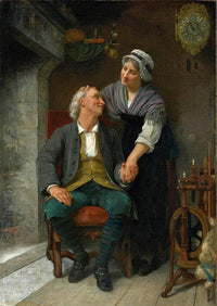 After the Engagement by Elizabeth Jane Gardner — hand-painted portrait oil painting reproduction on canvas