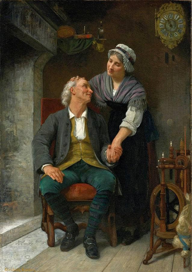 After the Engagement by Elizabeth Jane Gardner — hand-painted portrait oil painting reproduction on canvas