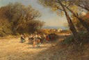 After the field work by Albert Flamm — hand-painted landscape oil painting reproduction on canvas