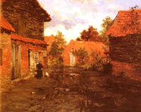 After the Rain by Frits Thaulow — hand-painted architectural oil painting reproduction on canvas
