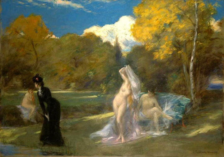 After the Swim by Carolus-Duran — hand-painted landscape oil painting reproduction on canvas