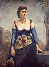 Agostina by Camille Corot — hand-painted portrait oil painting reproduction on canvas