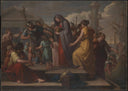Agrippina Landing at Brindisium with the Ashes of Germanicus by Gavin Hamilton — group oil painting wall art, Neoclassicism