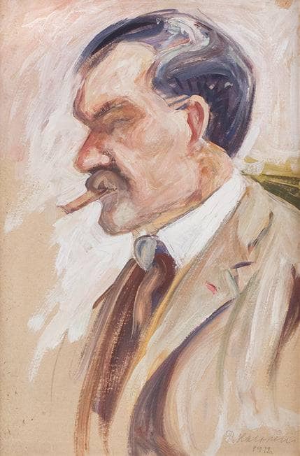 Akseli Gallen-kallela by Pekka Halonen — hand-painted portrait oil painting reproduction on canvas