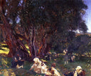 Albanian Olive Pickers by John Singer Sargent — group oil painting wall art, Impressionism