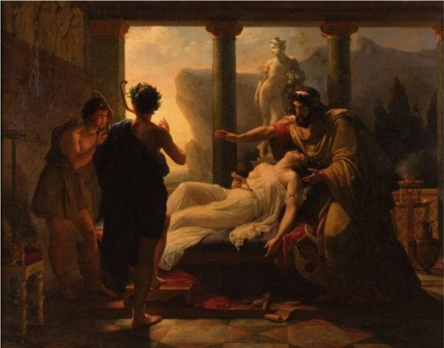 Alcestis and Admetus by Merry Joseph Blondel — hand-painted portrait oil painting reproduction on canvas