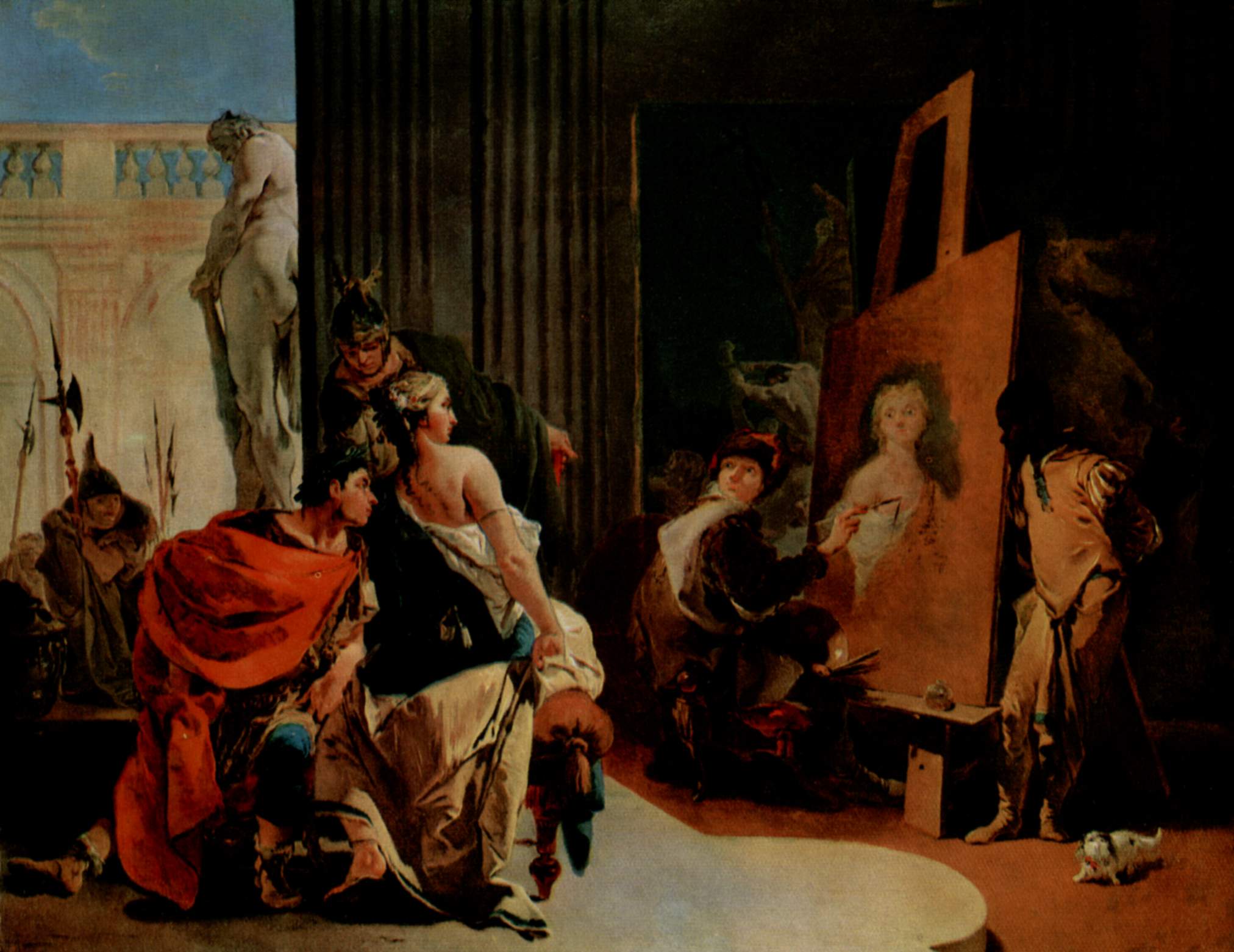 Alexander the Great and Campaspe in the Studio of Apelles - Giovanni Battista Tiepolo