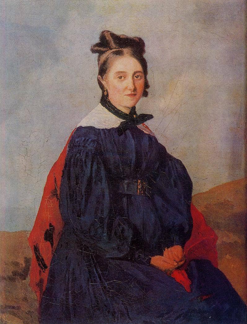 Alexina Ledoux by Camille Corot — hand-painted portrait oil painting reproduction on canvas