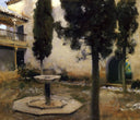 Alhambra, Patio de la Reja by John Singer Sargent — urban oil painting wall art, Realism