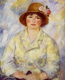 Aline Charigot (future Madame Renoir) by Pierre-Auguste Renoir — hand-painted portrait oil painting reproduction on canvas