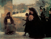 All Saints' Day by Émile Friant — hand-painted portrait oil painting reproduction on canvas