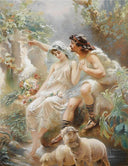 Allegorical Scene by Konstantin Makovsky — group oil painting wall art, Academicism