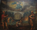 Allegorical scene with two kings and a round tower by Karel Van Mander — surrealism oil painting wall art, Mannerism Late Renaissance
