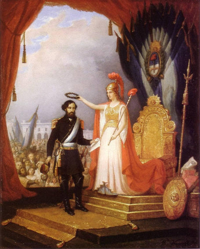 Allegory of Bartolomé Mitre by Baldassare Verazzi — oil painting reproduction