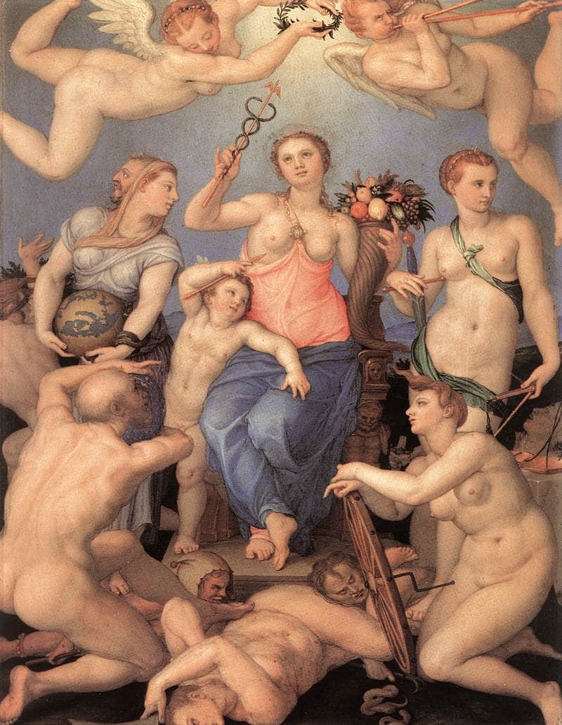 Allegory of Happiness by Agnolo Bronzino — hand-painted abstract oil painting reproduction on canvas