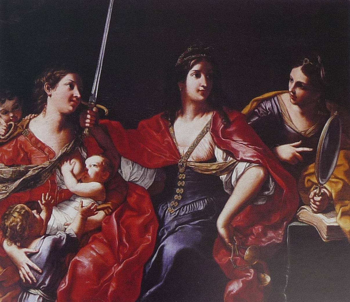 Allegory of Justice, Charity, and Prudence - Elisabetta Sirani