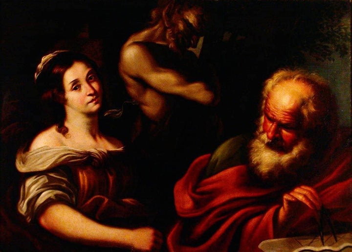 Allegory of Mathematics by Bernardo Strozzi — hand-painted portrait oil painting reproduction on canvas