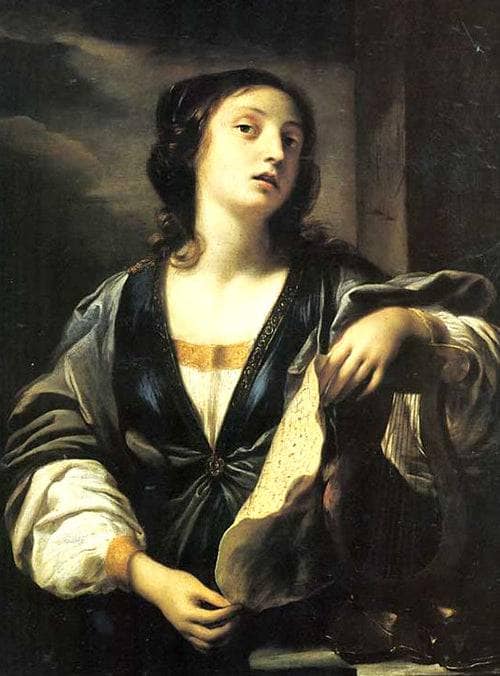 Allegory of Music by Elisabetta Sirani — hand-painted portrait oil painting reproduction on canvas