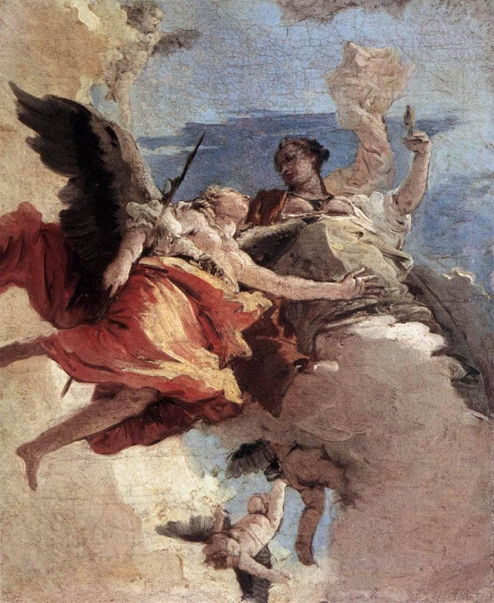 Allegory of Strength and Wisdom by Giovanni Battista Tiepolo — hand-painted cultural oil painting reproduction on canvas