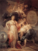 Allegory of the City of Madrid by Francisco Goya — female oil painting wall art, Romanticism