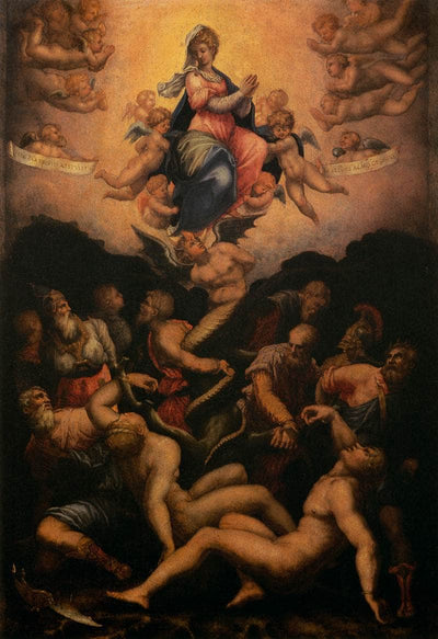 Allegory of the Immaculate Conception in entryway