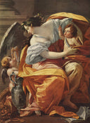 Allegory of Wealth by Simon Vouet — female oil painting wall art