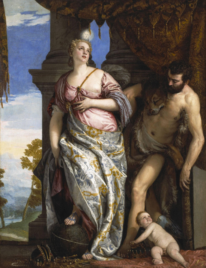 Allegory of Wisdom and Strength( The Choice of Hercules or Hercules and Omphale) by Paolo Veronese — hand-painted cultural oil painting reproduction on canvas