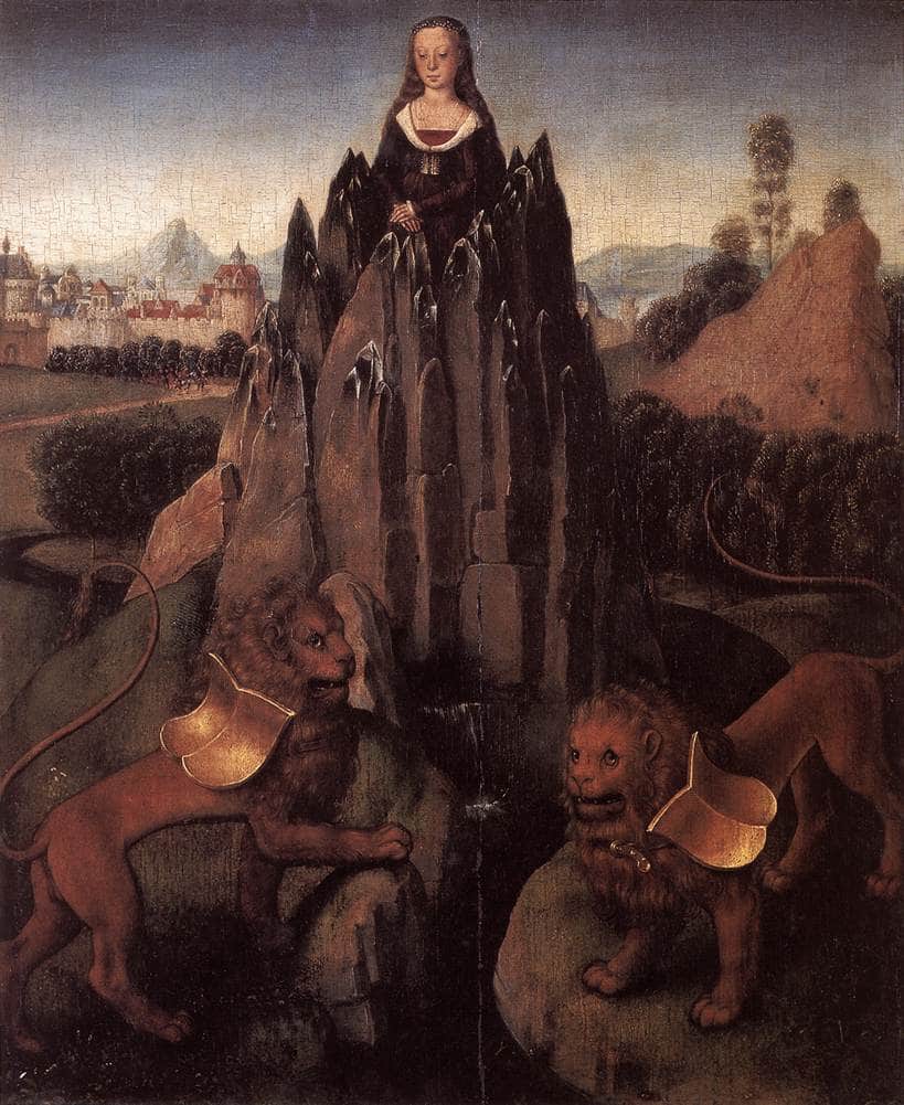 Allegory with a Virgin - Hans Memling