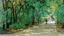 Alley in the park Kachanovka by Ilya Repin — forest oil painting wall art, Realism