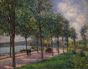 Alley of Chestnut Trees by Alfred Sisley — hand-painted botanical oil painting reproduction on canvas