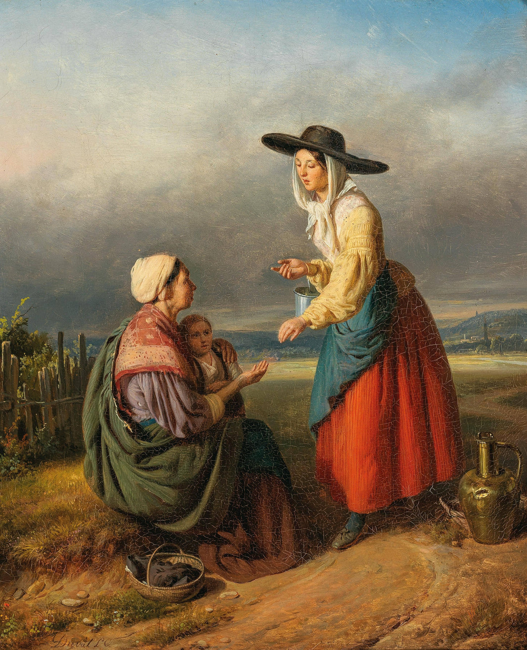 Alms by Pierre Duval Le Camus — hand-painted cultural oil painting reproduction on canvas