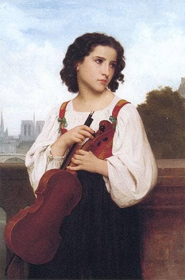 Alone in the world by William-Adolphe Bouguereau — hand-painted portrait oil painting reproduction on canvas