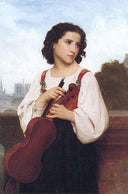 Alone in the world by William-Adolphe Bouguereau — hand-painted portrait oil painting reproduction on canvas