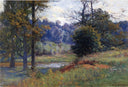 Along the Creek by T. C. Steele — seascapes oil painting wall art, Impressionism