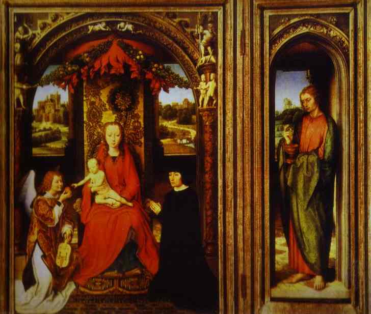 Altar of Saints John the Baptist and John the Evangelist by Hans Memling — hand-painted cultural oil painting reproduction on canvas
