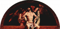 Altar of Santa Cristina al Tiverone, bezels crowning of the main board: Angel Pietà