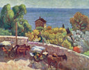 Alupka. Park, cabrank by Ilya Mashkov — seascapes oil painting wall art, Impressionism