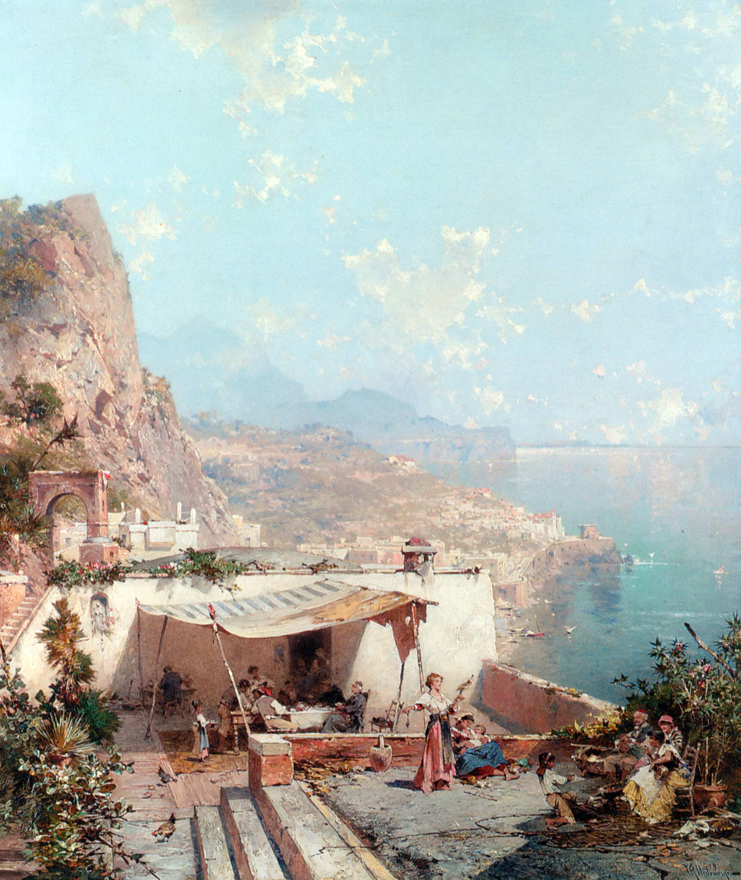 Amalfi, The Gulf Of Salerno - Franz Richard Unterberger