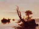 American Lake Scene by Thomas Cole — river oil painting wall art, Romanticism