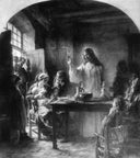 Among the Humble by Léon Augustin Lhermitte — group oil painting wall art, Realism