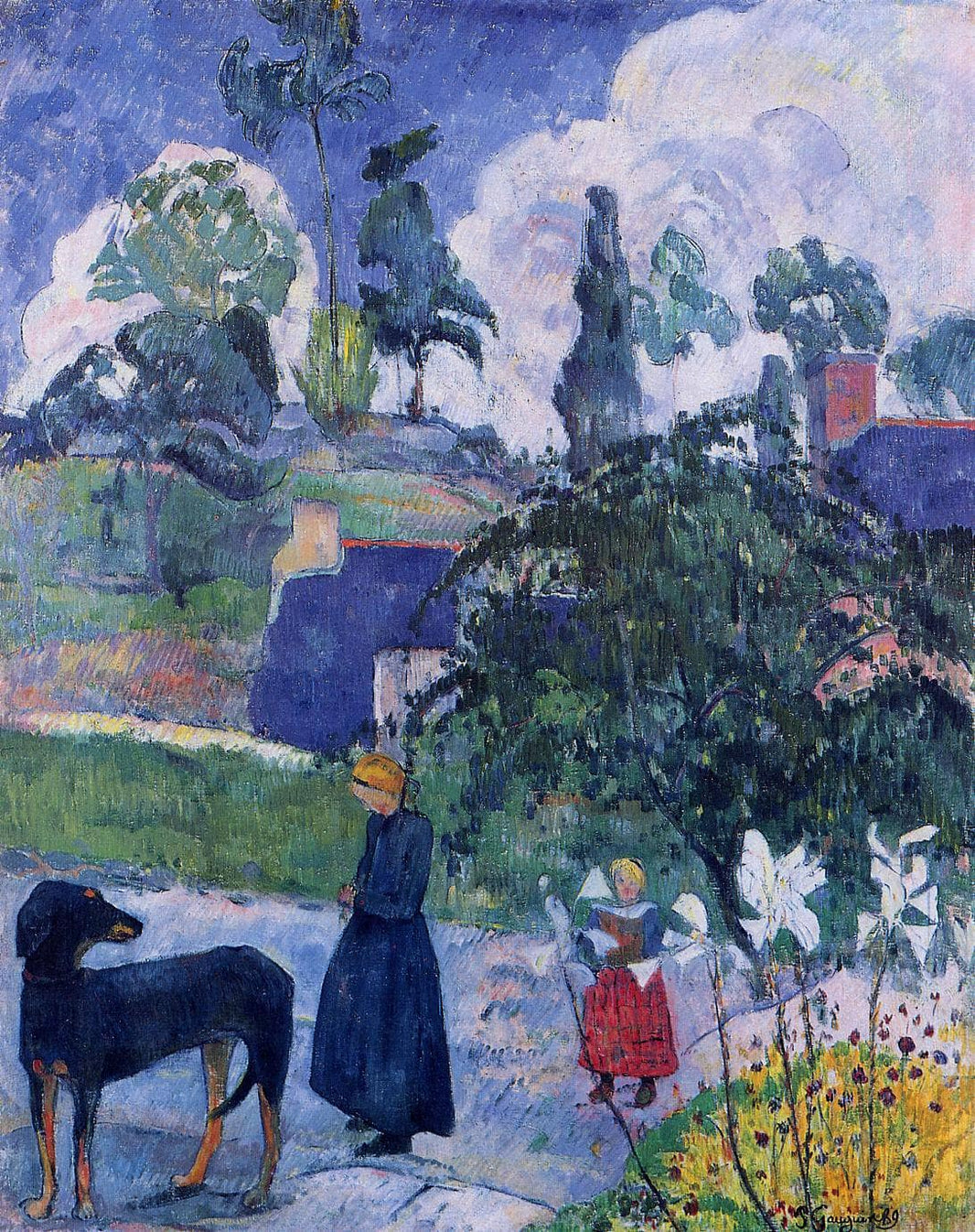Among the lillies by Paul Gauguin — hand-painted animal oil painting reproduction on canvas