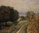Among the Vines near Louveciennes by Alfred Sisley — hand-painted architectural oil painting reproduction on canvas