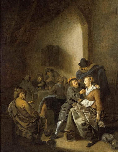 Amorous Couple in An Inn in apartment