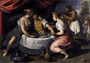 Amusements of the Prodigal Son by Palma il Giovane — group oil painting wall art, Mannerism Late Renaissance