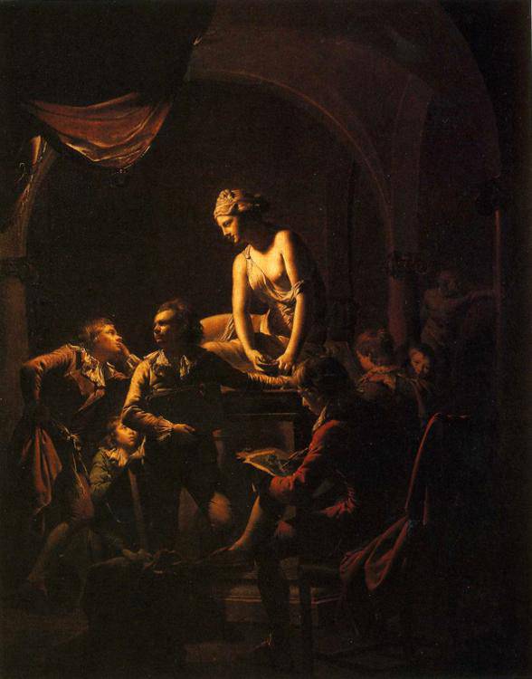 An Academy by Lamplight - Joseph Wright