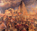 An Advanced Dressing Station in France by Henry Tonks — religious oil painting wall art, Impressionism