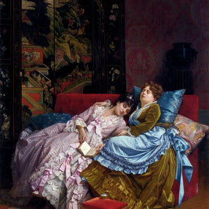 An Afternoon Idyll by Auguste Toulmouche — Oil Painting Reproduction